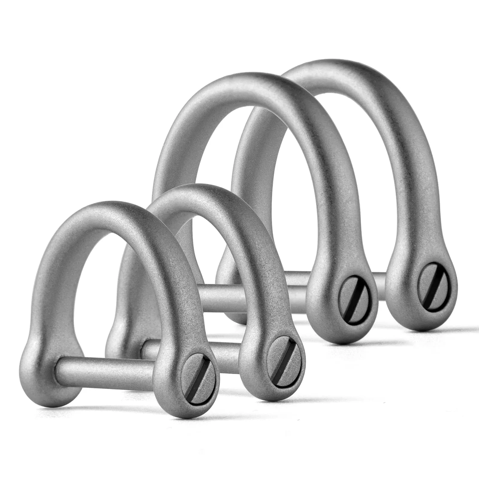 D Ring Titanium Keychain Horseshoe Clasp